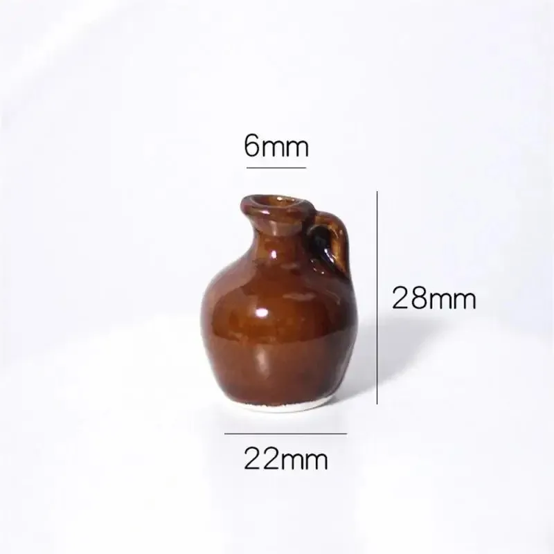 1pc Dollhouse Miniature Food and Play Scene Model Doll House Accessories Mini Ceramic Vase