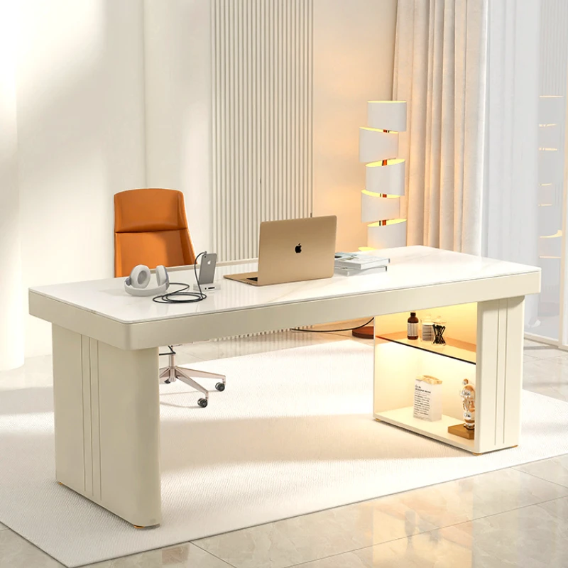 

White Paint Computer Desk Simple Modern Creative Desk Beauty Salon Desk