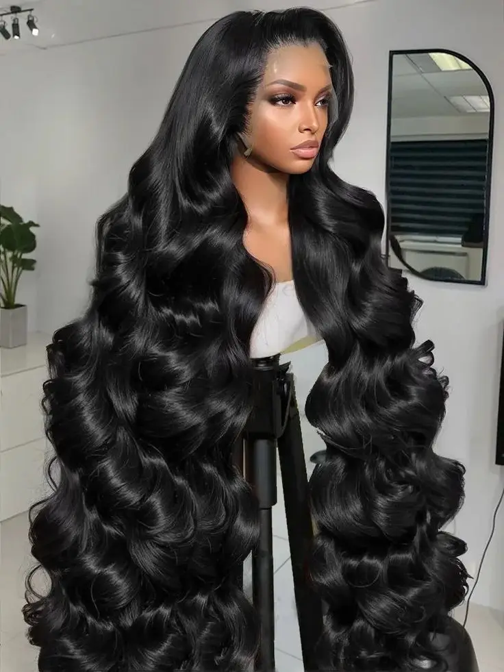 

34Inch Body Wave Transparent Lace Frontal Wig Wear To Go 4x4 Glueless Wigs Human Hair On Sale Clearance Lace Front Wig For Women