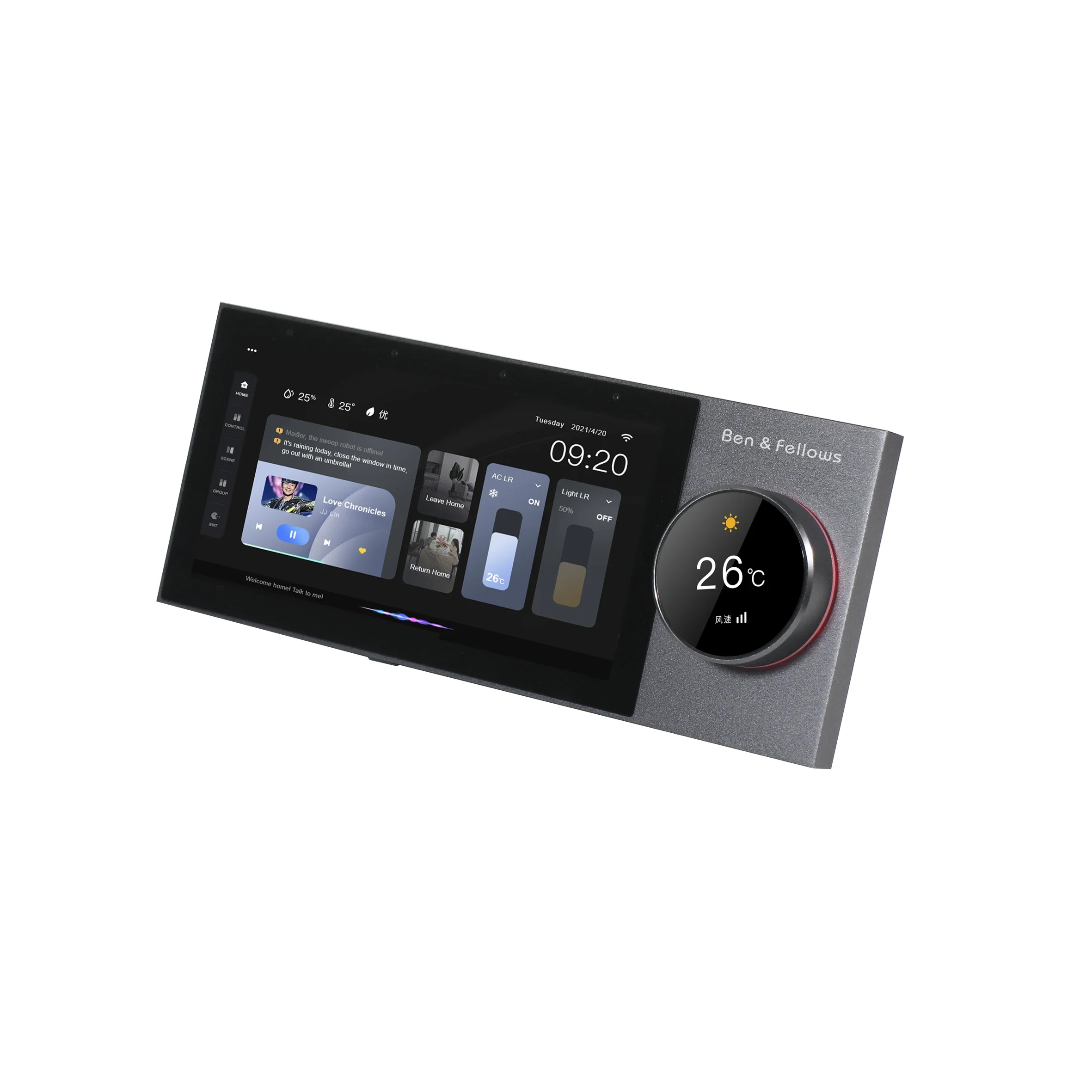 T Tuya Smart System WiFi Multi-function Music Host With 6 Inch Touch Screen Zigbee Gateway Bluetooth Wall Central Control
