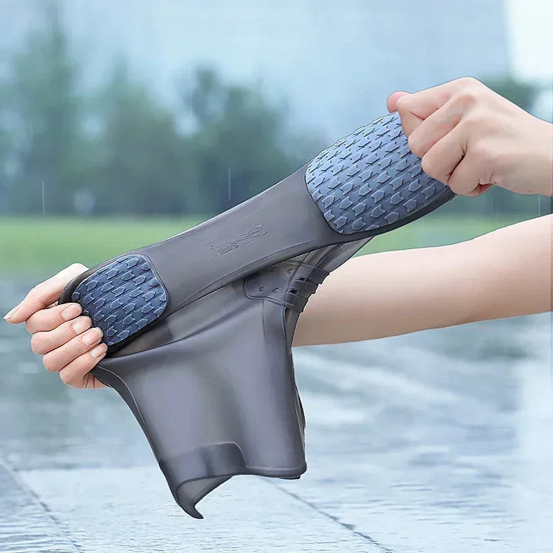 Reusable Rain Boot Covers Waterproof Anti Slip Silicone Shoe Cover Breathable Durable for Outdoor Hiking Travel Snow Village XXL