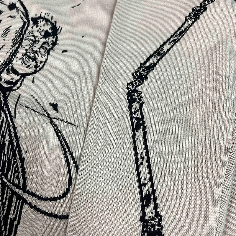 2024 Autunno/Inverno da uomo lavorato a maglia modello Anime gotico girocollo felpa con cappuccio Street Wear Harajuku grande abbigliamento da uomo lavorato a maglia Y2k