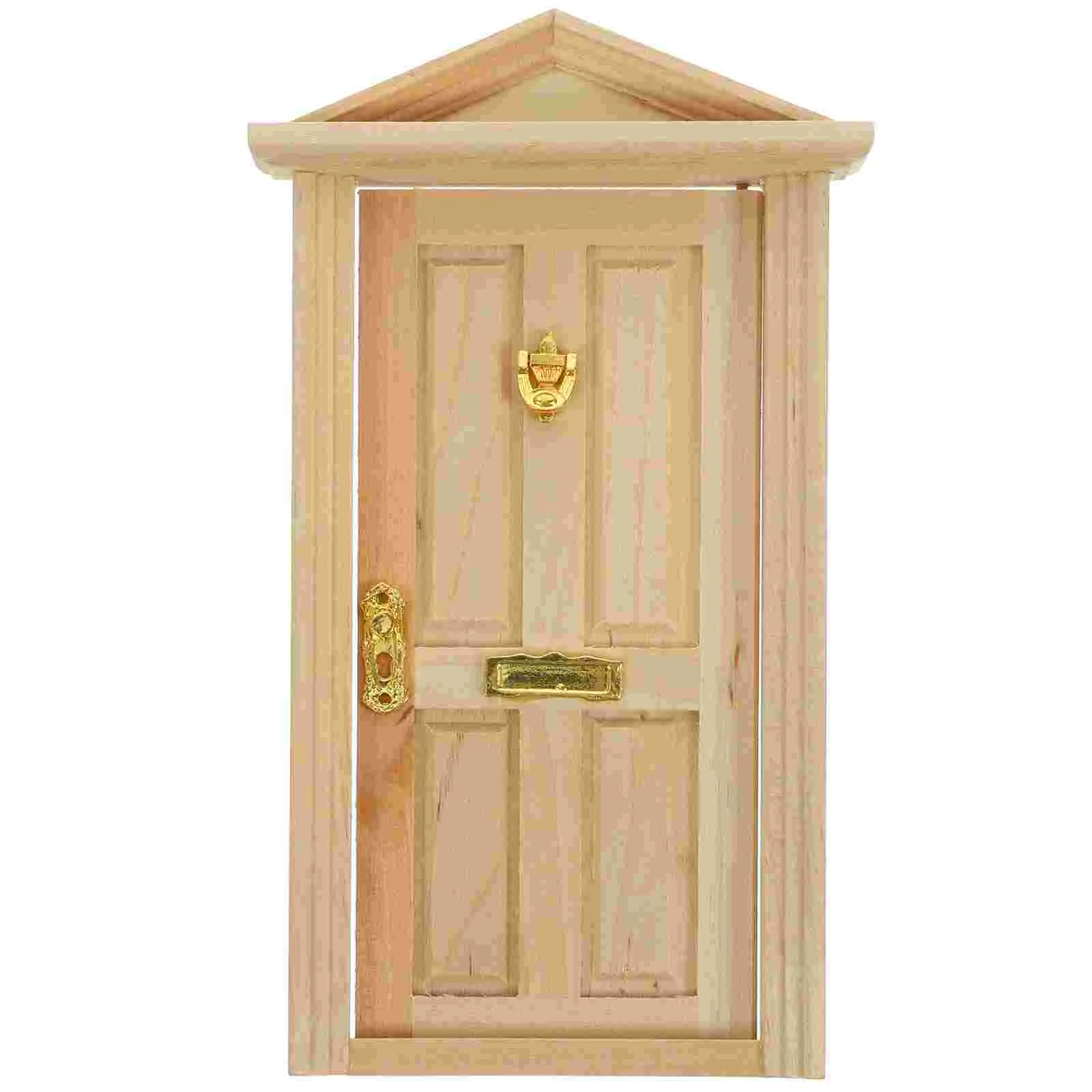 Mini Porte en Bois pour Enfant, Modèle de Porte, Jouet Artisanal, Portes de Scène Miniatures pour Bricolage, Petits Meubles de Maison