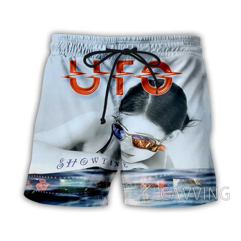 

New Fashion Women/Men's 3D Print UFO Band Summer Beach Shorts Streetwear Men Quick Dry Vacation Casual Shorts