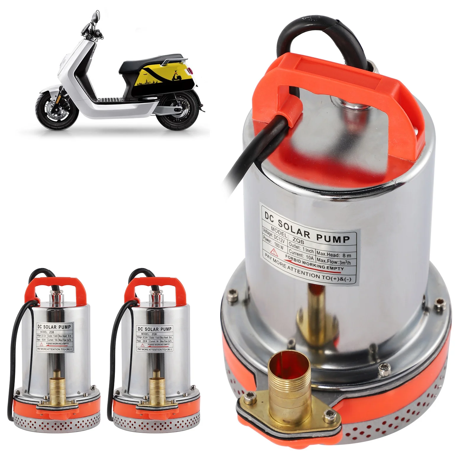 수중 펌프 소형 배터리 태양광 수영장 청소 8미터 리프트 2.1미터 케이블 태양광