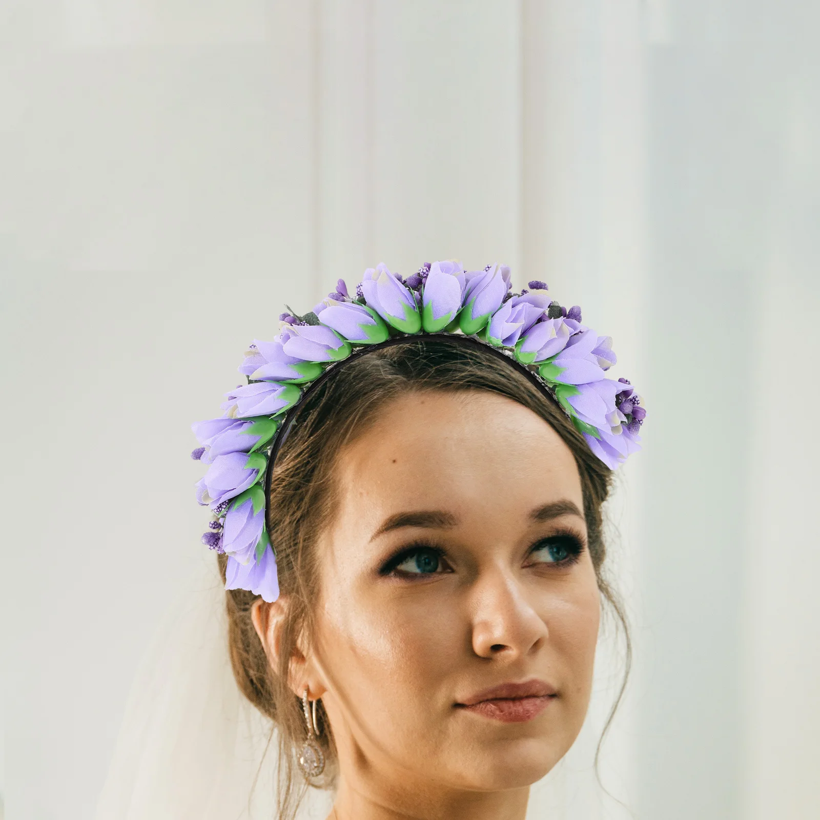 

Tulip Flower YujinFlower Hair Accessories Wedding Party Tea Decorations Women Headb Fairy Headpiece s Floral Wreath