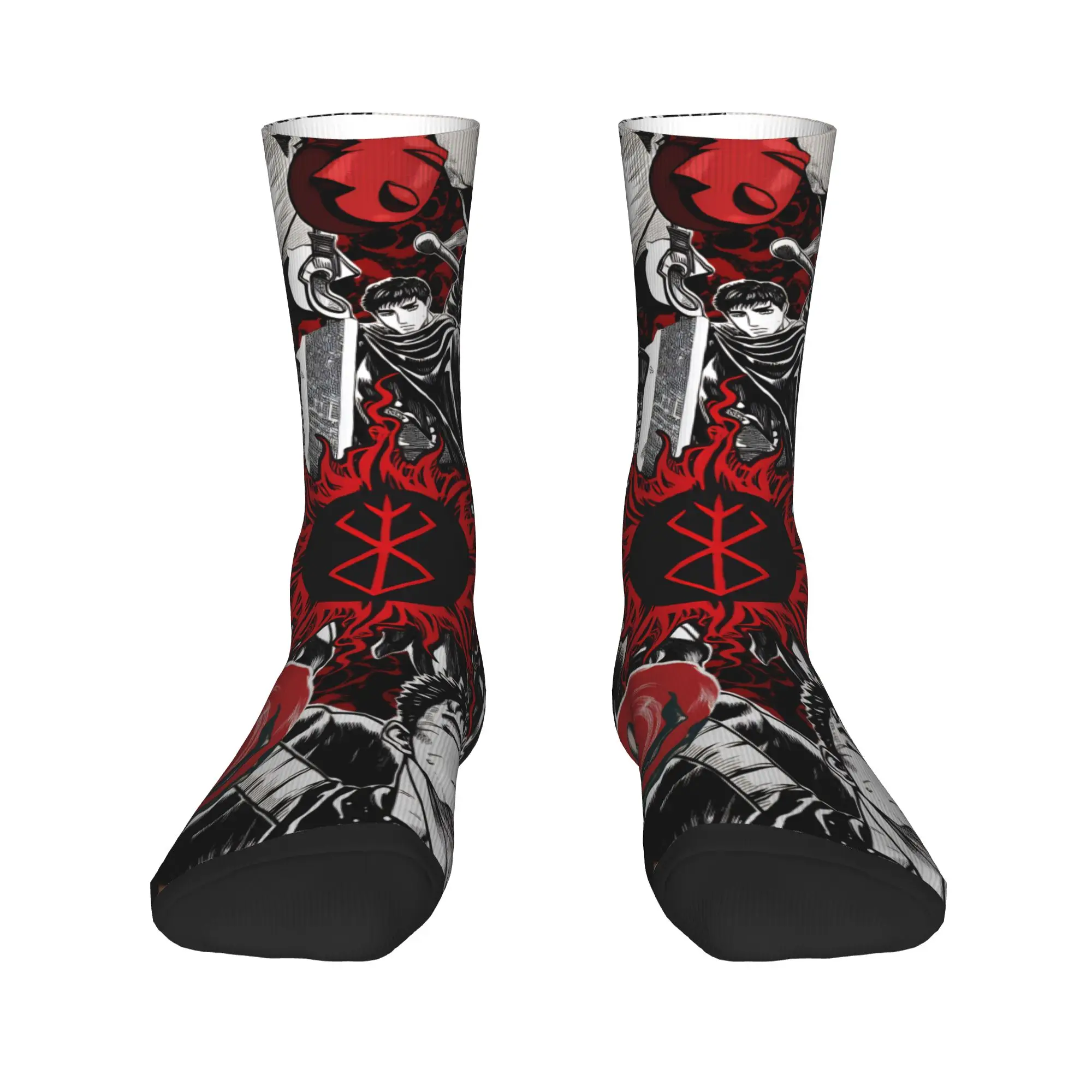 Anime Berserks Guts Socken Retro Strümpfe Männer Weiche Atmungsaktive Lauf Socken Winter Benutzerdefinierte Anti Bakterielle Socken – Detail 1