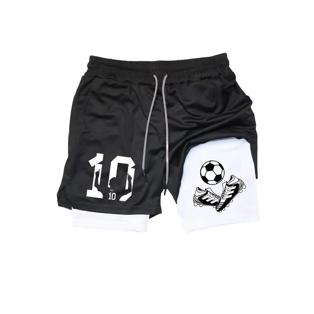 

Men's Printed 2-in-1 Running Shorts, Quick-Dry & Breathable for Gym Workouts, Outdoor Casual Activewear HX0045