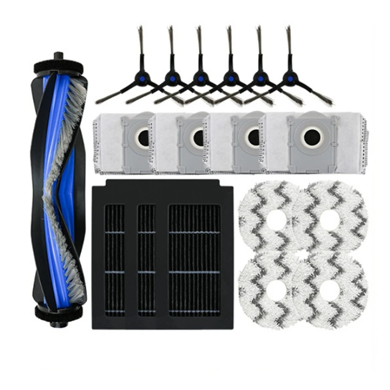 

A44F-18Pcs Ultra Durable Accessories For Ecovacs T50 PRO Sweeper Accessories