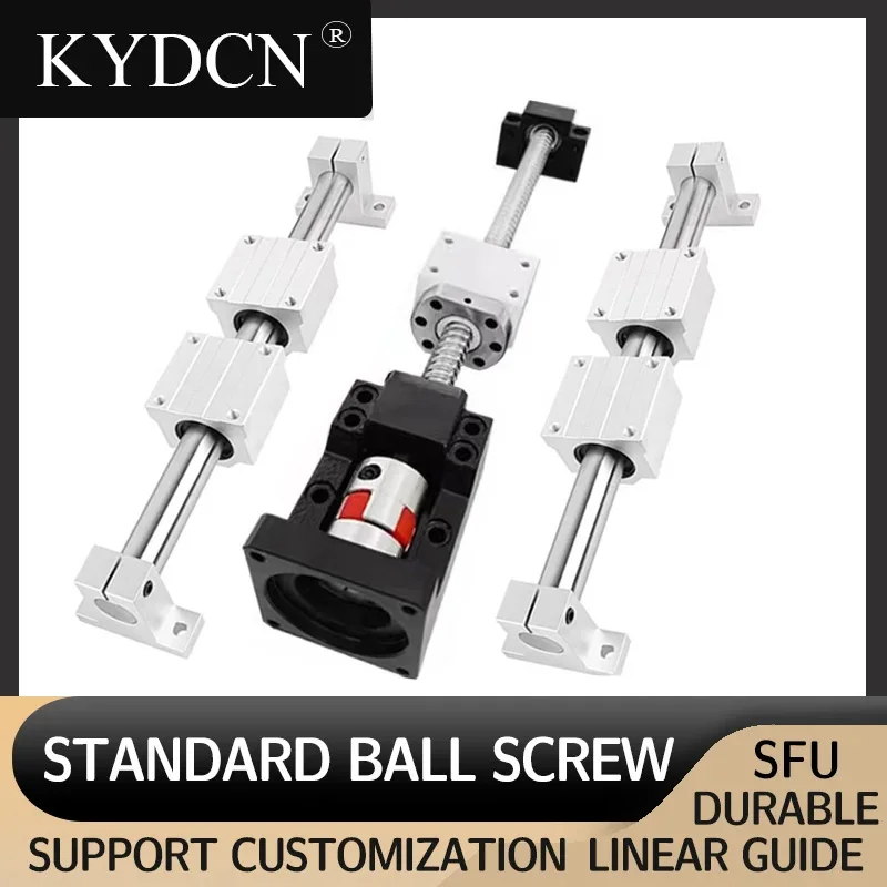 

2PC Linear optical axis OD20+4PC SCS20UU+SK20+1PC SFU2004 2005 2010 2020 Ball Screw+BF15+Coupling+Nut Housing+ Motor Base