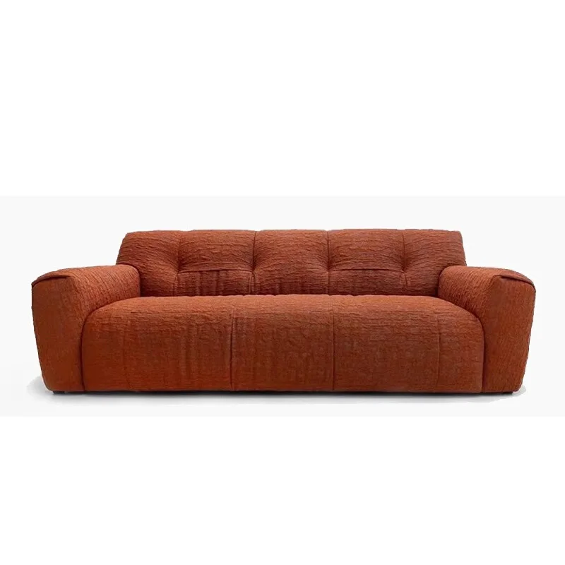 

Italian minimalist designer furniture living room apartment B & B straight row fabric sofa cream style Internet celebrity sofa