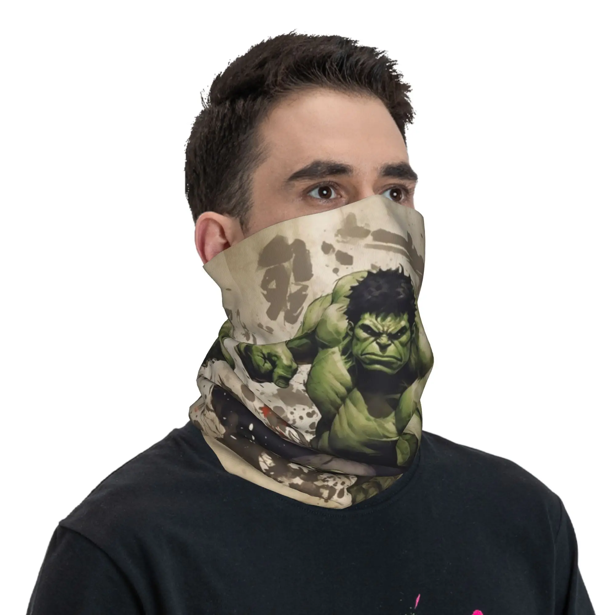 Scaldacollo invernale personalizzato Vintage Hulk Donna Uomo Escursionismo Ciclismo Sciarpa a tubo Moda Film Bandana per il viso Ghetta