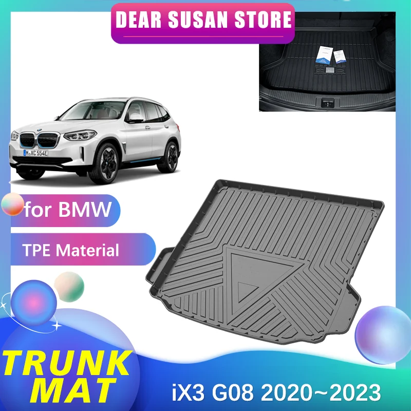 

Специальный коврик для BMW iX3 G08 2020 ~ 2023 2021 TPE, автомобильный водонепроницаемый напольный коврик, коврик для заднего багажника, коврик для украшения пространства, аксессуары для подноса