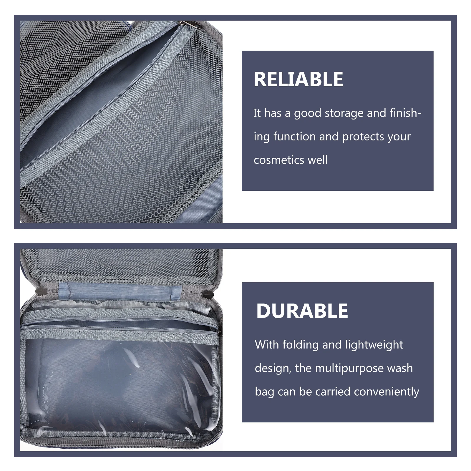 

Foldable Makeup Bag Travel Toiletry Organizer Portable Case for Women Men Large Capacity Storage Bag for Skincare and