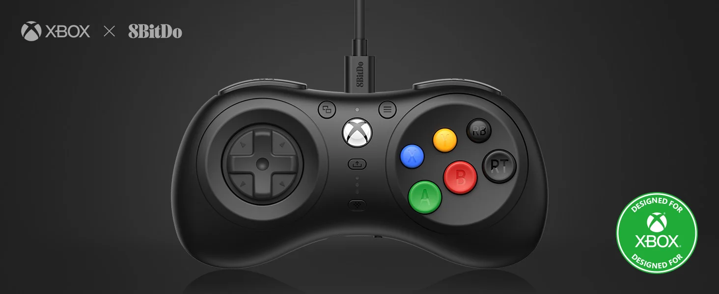 8BitDo M30 für Xbox Series Gamepad, kabelgebundener Controller und Unterstützung für Xbox Series X | S/Xbox One/Windows 10/11 BALCK USB – Detail 2