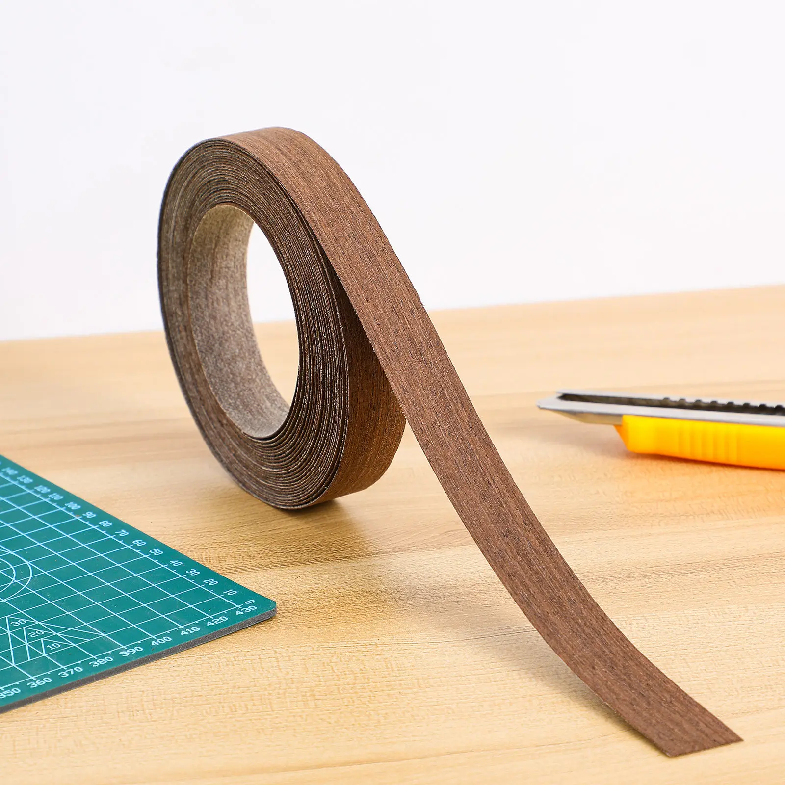 Wood Veneer Edge Banding Roll Smooth Uniform Thickness Wood Strips for Cabinet Furniture Repair Edge Banding Veneer Edging Tape