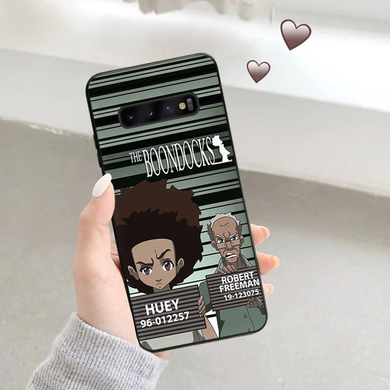 Phone Case For Samsung S24 Note20 Ultra S23 S22 S21 S20 Galaxy S10 Plus The Boondocks Cartoon Black Soft Anti-Drop Cover image 5
