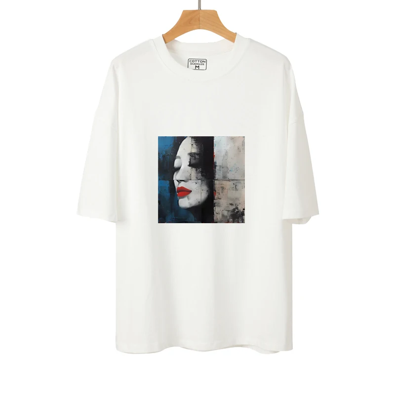 22cm Fashion Art Oil Painting dilapidated style DTF Heat Transfer Printing Ironing Patch Clothing Pillow Accessory view 2