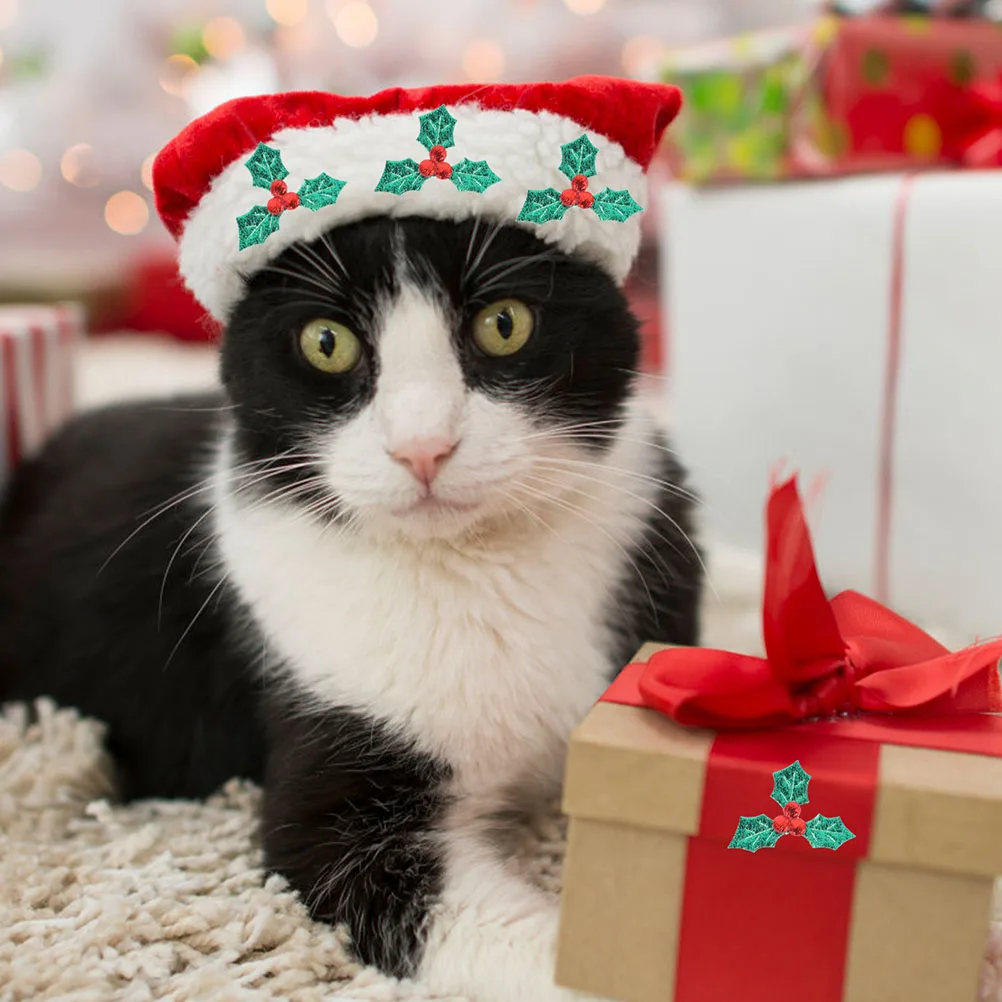 

200Pcs Cloth Leaves Berry Decor Mini Craft DIY Christmas Party Decoration Window Door Wall Accessories Ornaments