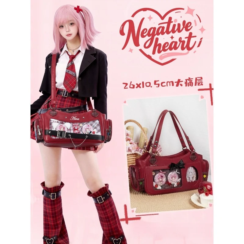 Anime Shugo Chara Hinamori Amu Bag Large Capacity Uniform Bag Fashion Daily Lolita Style Crossbody Bag Cosplay Gifts for Girls