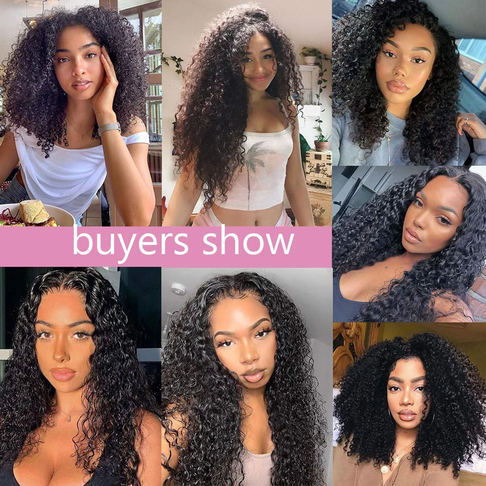 Perruque Lace Closure Brésilienne Naturelle, Cheveux Ondulés, 4 Tages, Transparent, 100%