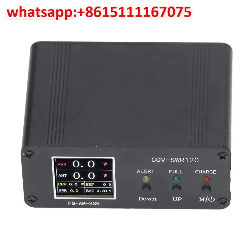 CQV-SWR120 Ham Radio SWR Watt Meter, Color Screen HF/50MHz Standing Wave Power Detector With EN & CN Language Switch