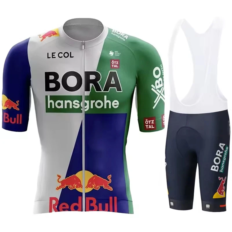 

Cycling Mtb Red Bull Men's Set Male Clothing Man Laser Cut Jerseys Equipment Mountain Summer Bike Jersey Sports Wear Shorts Bib