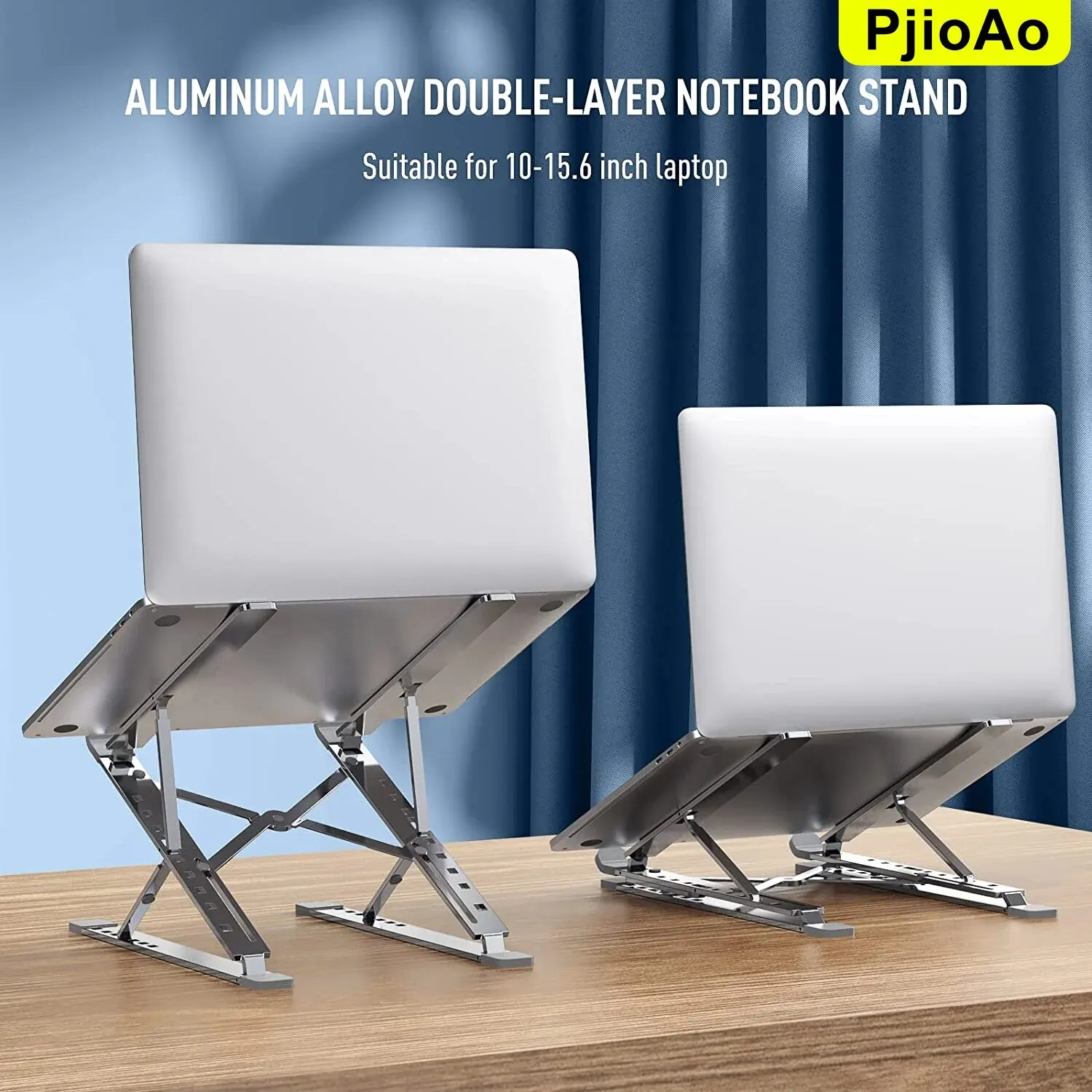 PjioAo Laptop Stand Dubbellaags Multi Hoek Verstelbaar Aluminiumlegering Materiaal Geschikt Voor 13-15,6 Inch Notebook