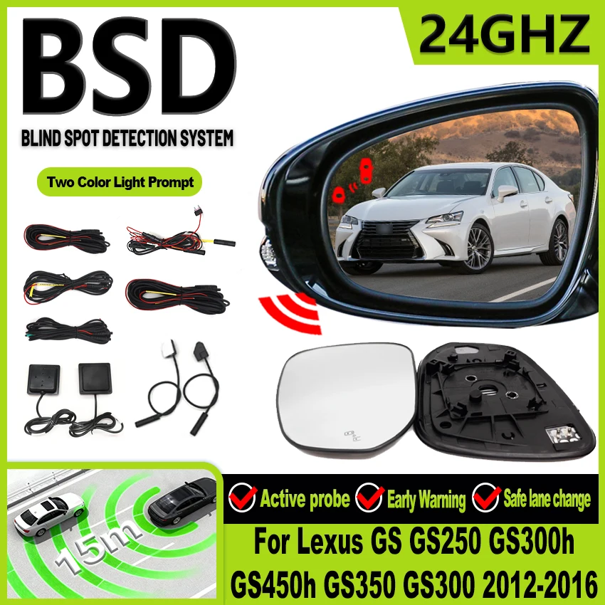 BSD BSA BSM Millimeter Wave Radar Blind Spot Lane Change Parking Assist For Lexus GS GS250 GS300h GS450h GS350 GS300 2012-2016