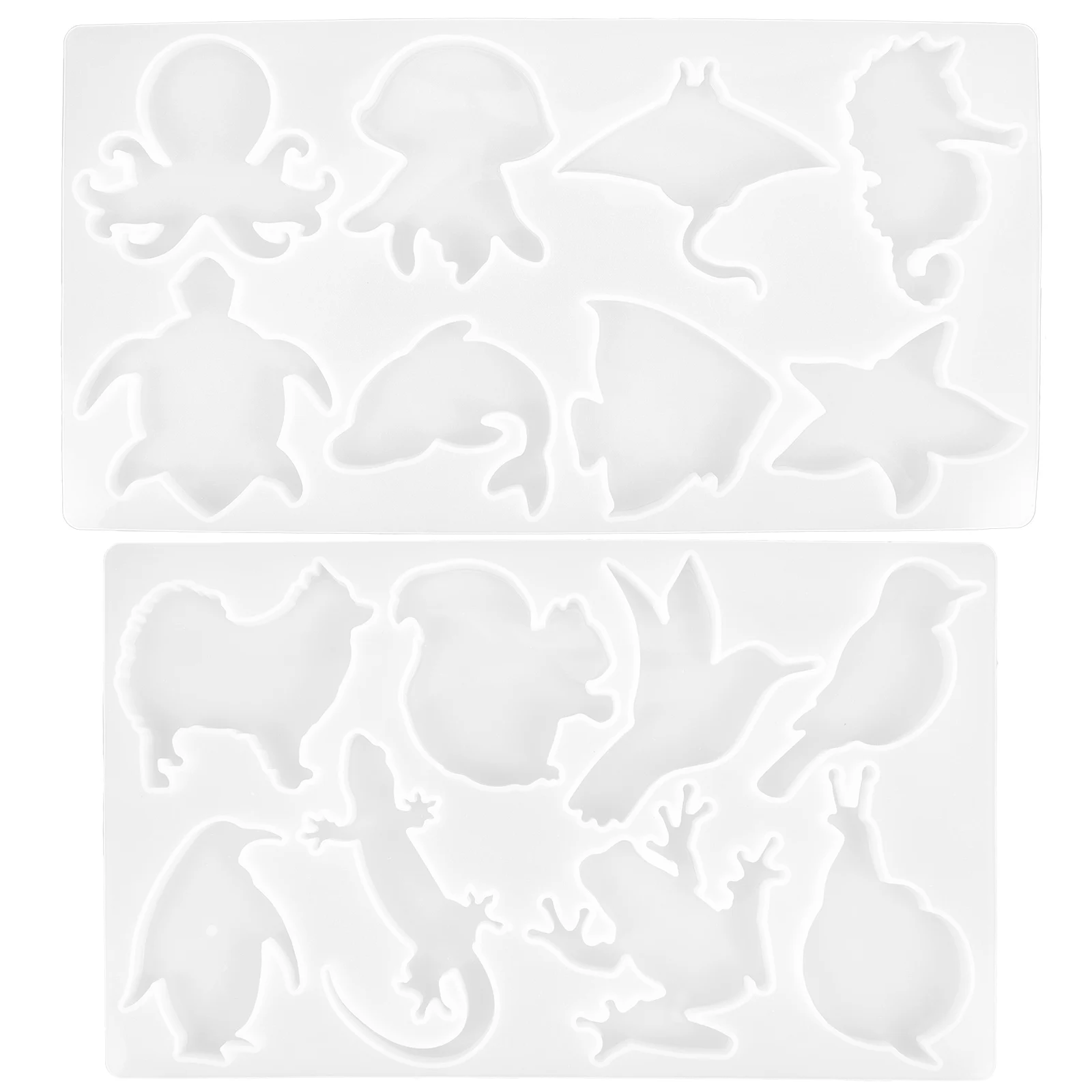 

2 Pcs Shaped Epoxy Silicone Casting Mold Silicone Mold for Resin Casting Diy Crafts Decor Epoxy Jewelry Supplies Durable