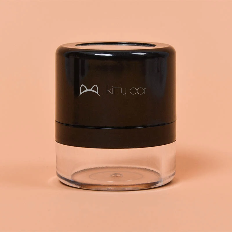 Portable Loose Powder Box with Mirror Mushroom Sponge Puff Cosmetic Travel Powder Case Container Blusher Finishing Powder Jar