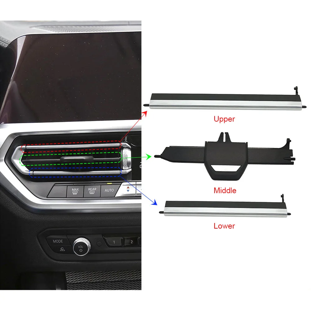 For BMW 3 Series X3 G20 G29 G01 320 323 Z4 Front Air Vent Grille Clips Trim Parts A/C Outlet Repair Kits Paddles 64119855415