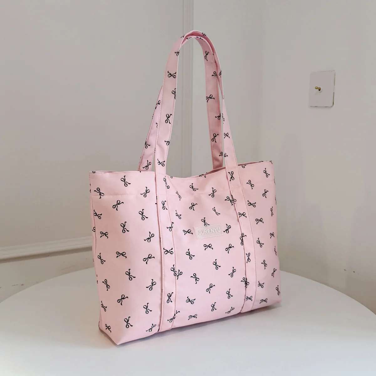 Casual Fashion Women Handbag Bow Print Solid Large Capacity Tote Bag Lightweight Shoulder Bag for Daily Commute Shopping - view 5