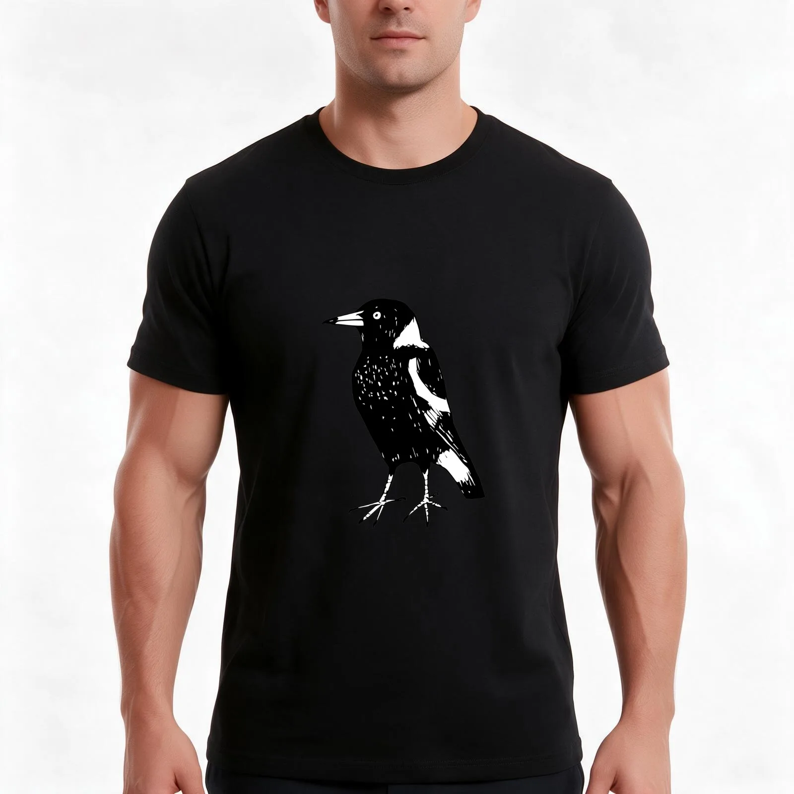 Max the Magpie - Raising funds for BirdLife Australia T-Shirt, Vintage Retro Graphic Tee, Unisex Summer Casual Streetwear Top