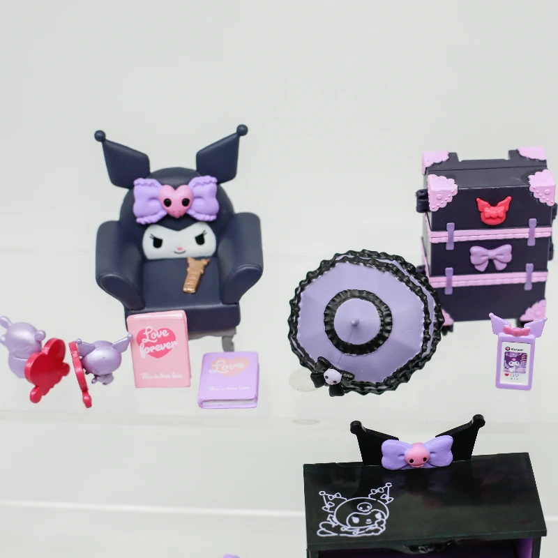 Re-ment Capsule Toys Sanrio Kuromi Gothic Room Purple Miniature