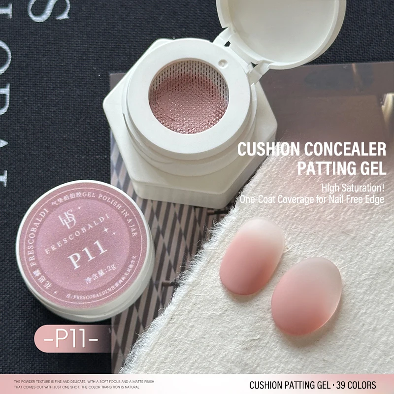 Air Cushion Patting Gel, Hochpigmentiertes Blush Gradient Ombre Nagelkunst-Gel, Kein Abwischen Nötig, UV-LED Transfer-Lack zum Einweichen