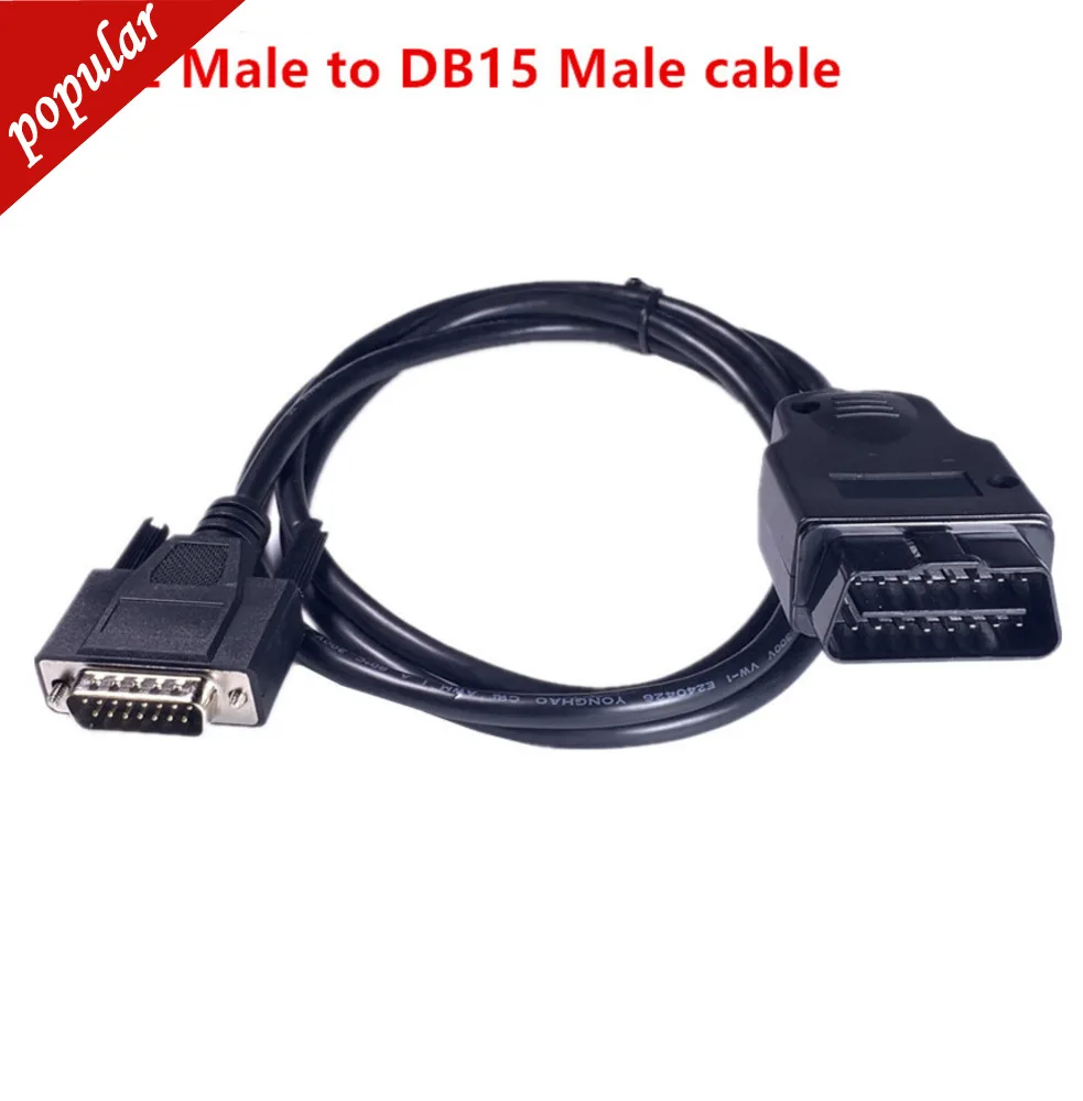 

2024 New Arrival Hot Car Extenstion Cable 1.5m OBD 2 OBD2 Male To DB15 Male OBDII OBD II Cable