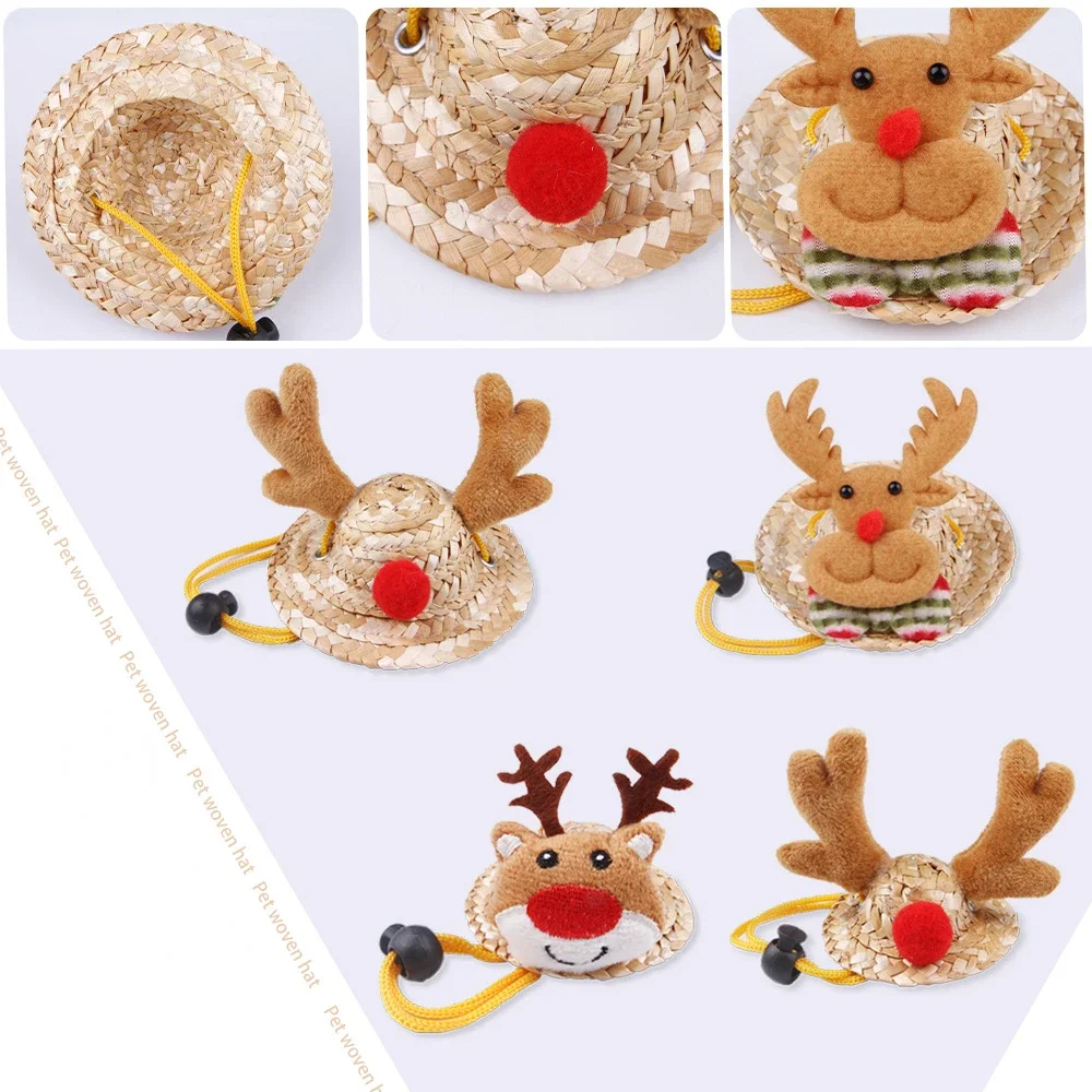 Mini Christmas Hat for Small Animals Adjustable Pet Headgear Hamster Rat Hats Halloween Cosplay Clothing Guinea Pigs Assessories