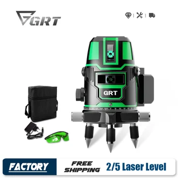 2/5 lines 6 points red laser level automatic self-leveling 360 horizontal and vertical adjustment high visibility Nivel Laser