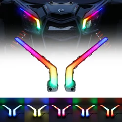 Front LED Signature Lights RGB Turn Signal Light for Can-Am Maverick X3 XDS XRS Max Turbo R 2017-2022 #710004994 & 710004995