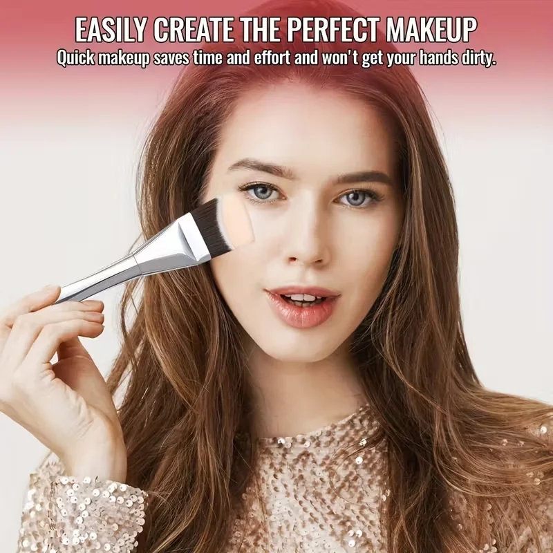 Ultradünner Foundation-Pinsel, leichter, flacher Konturpinsel zum nahtlosen Mischen von Creme und flüssigen Make-up, professionelle Werkzeuge