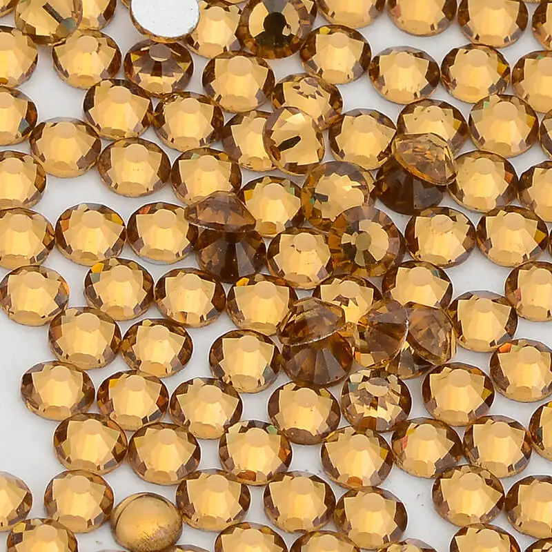 SS3-SS34 Top Quality Multi-color Glass Rhinestones Round Crystal Glitter Strass Flat Back Glue On Stones For Nail Art DIY
