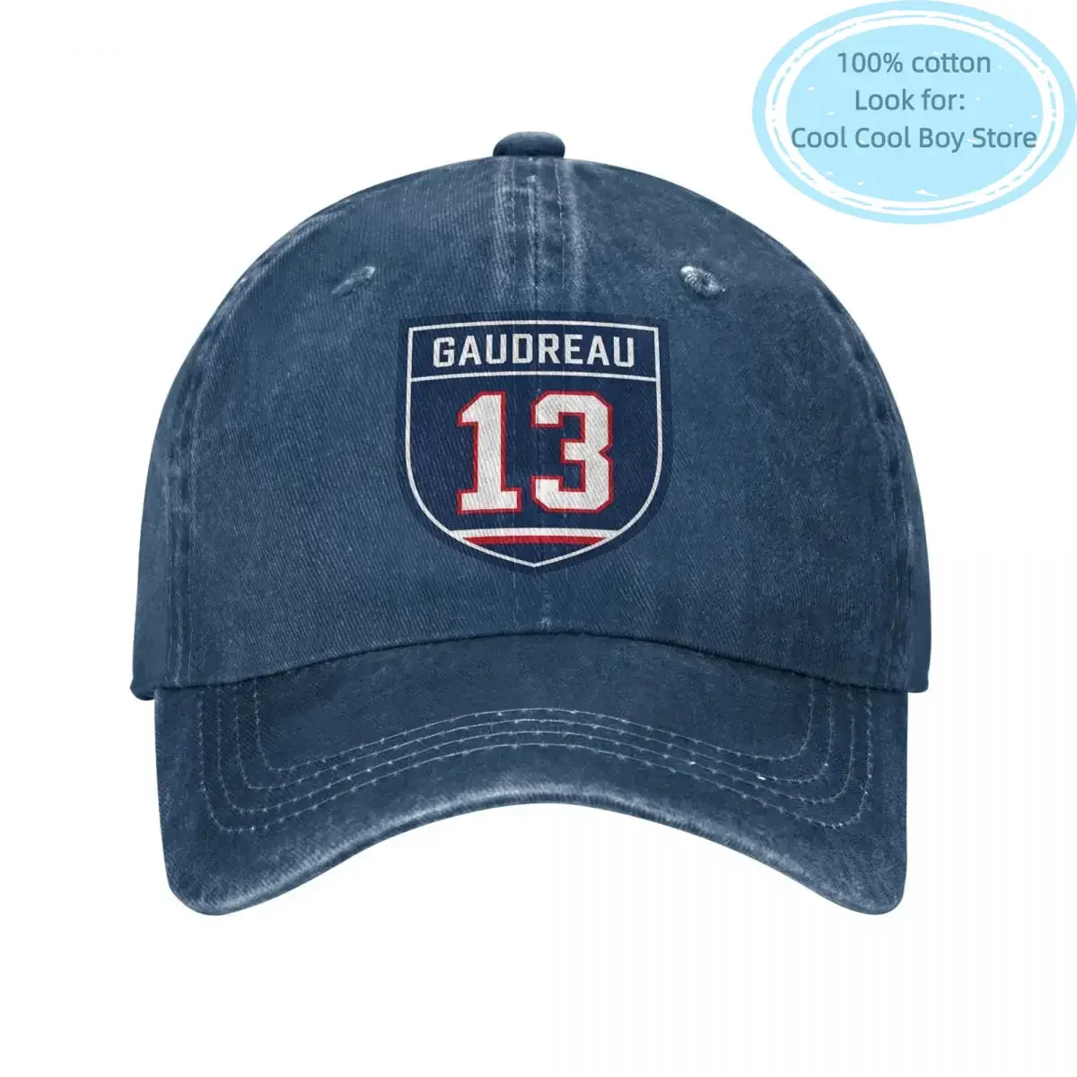 

Johnny Gaudreau #13 Emblem Unisex Style Baseball Caps Distressed Denim Caps Hat Vintage Outdoor Running Golf Snapback Hat