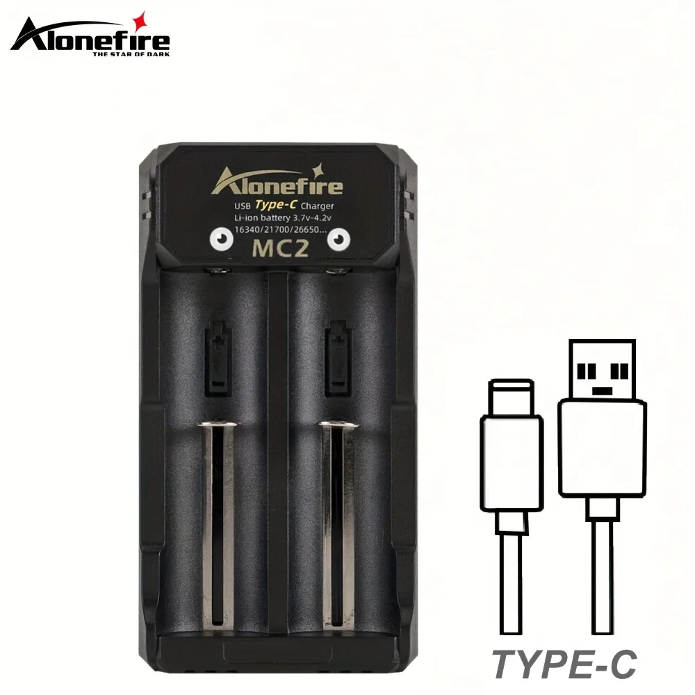 

Alonefire MC2 2-канальное USB зарядное устройство 3,7 В литий-ионная аккумуляторная батарея фонарик налобный фонарь для 18650/16340/14500/21700/26650