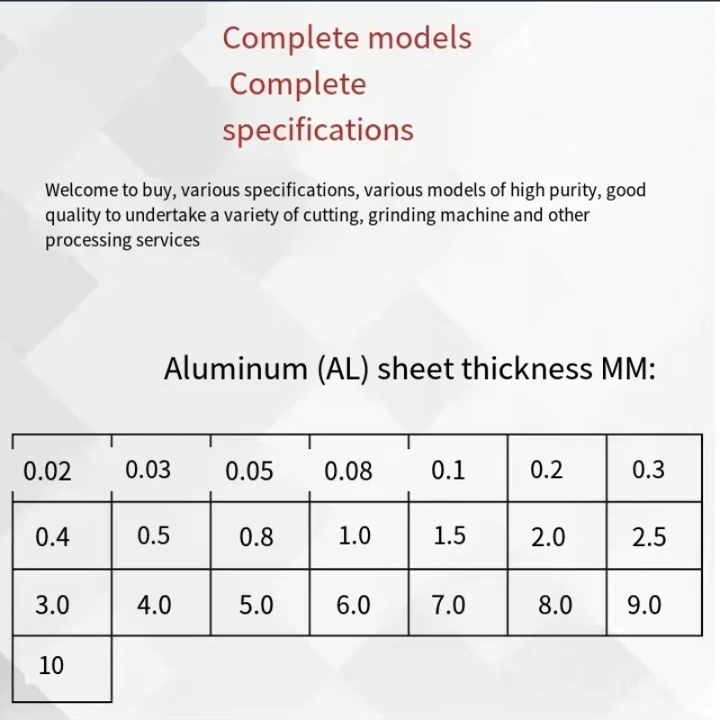 Al99.7% High Purity Aluminum Foil Aluminum Sheet Aluminum Plate 1060 /La99 Scientific Research