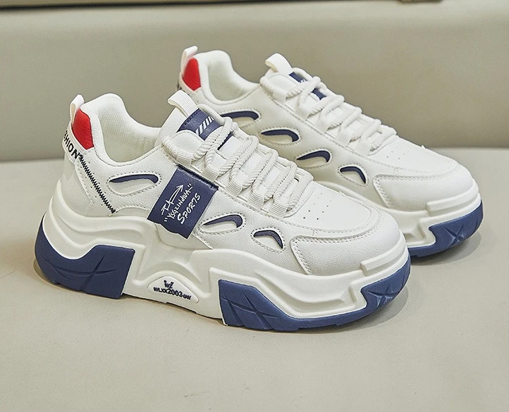Spring Autumn New All-in-one Thick Sole Increase Light Sports Shoes Women's Fashion Casual Sports Shoes