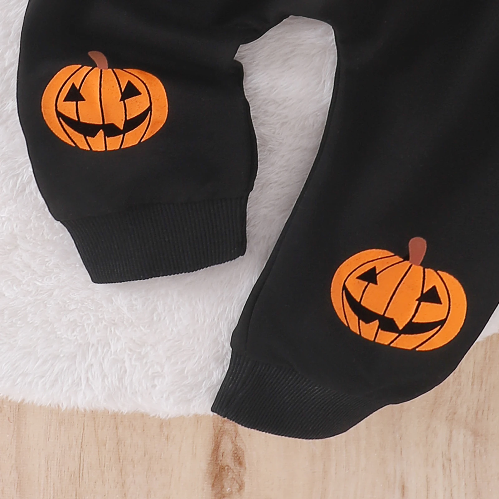 BeQeuewll Baby Boy Girl Halloween Costumes Fall Casual Children Outfits Pumpkin Print Long Sleeve Pullover Pants Set Kid Clothes