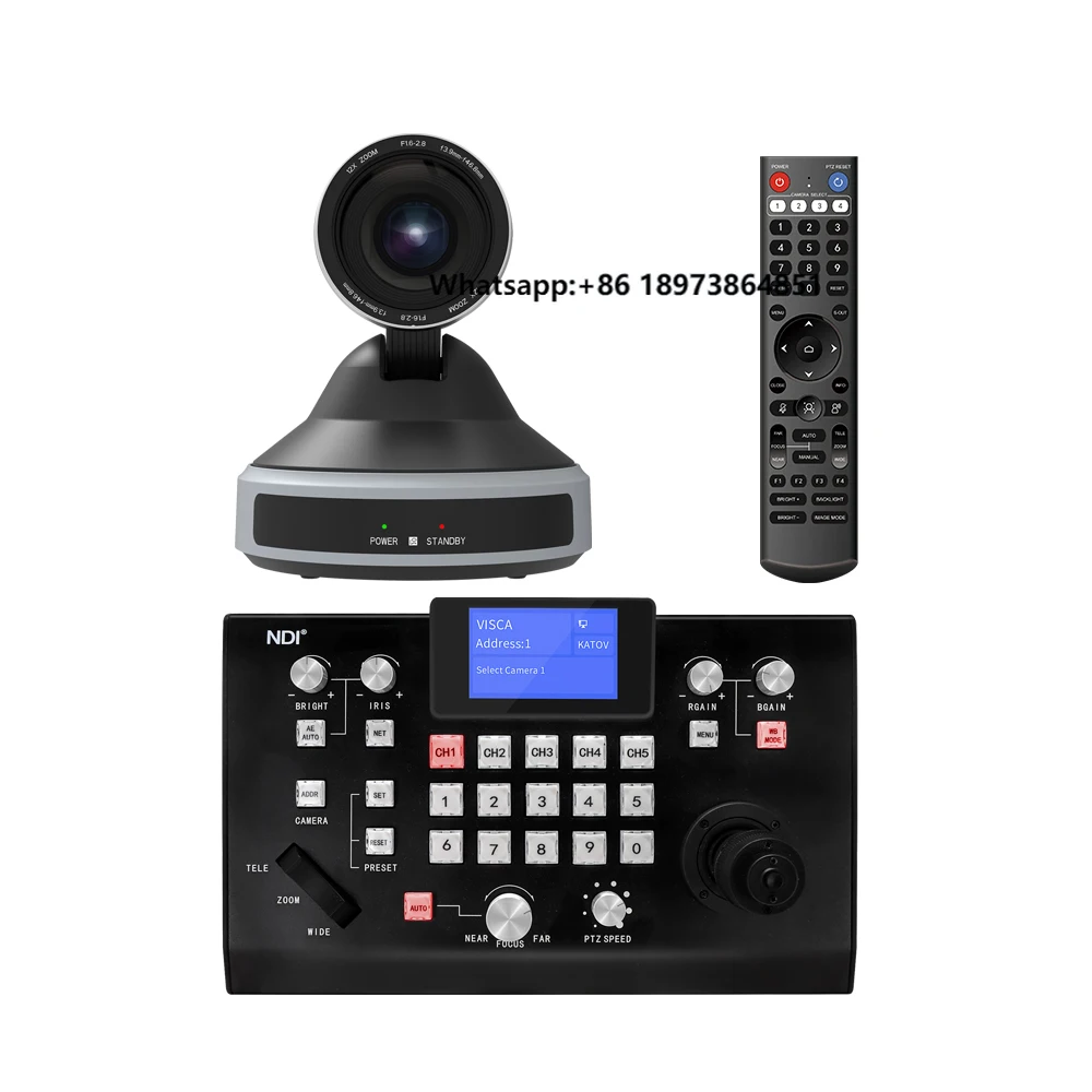 

Hot Sale NDI PTZ POE 4K 12/20x Zoom Multi-functional Audio Video Recording Devices Conference