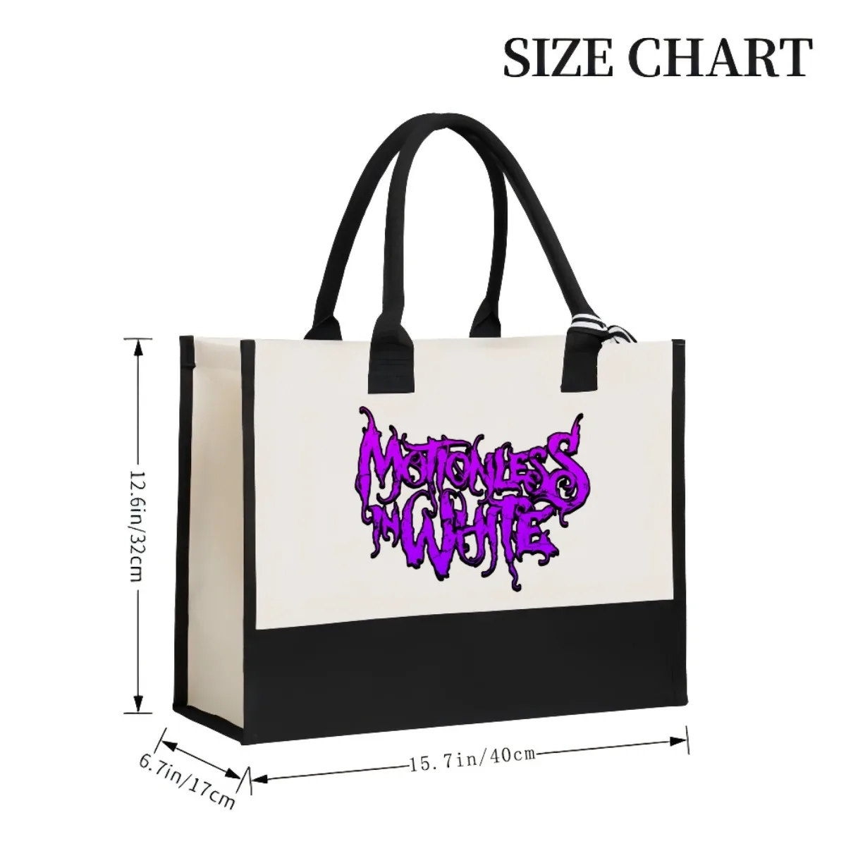 Motionl باللون الأبيض تي شيرت الجمجمة Miw 2026 وصول جديد موضة عملية واسعة قابلة لإعادة الاستخدام حمل حقيبة نمط طباعة 2 لهجة الثقيلة #3