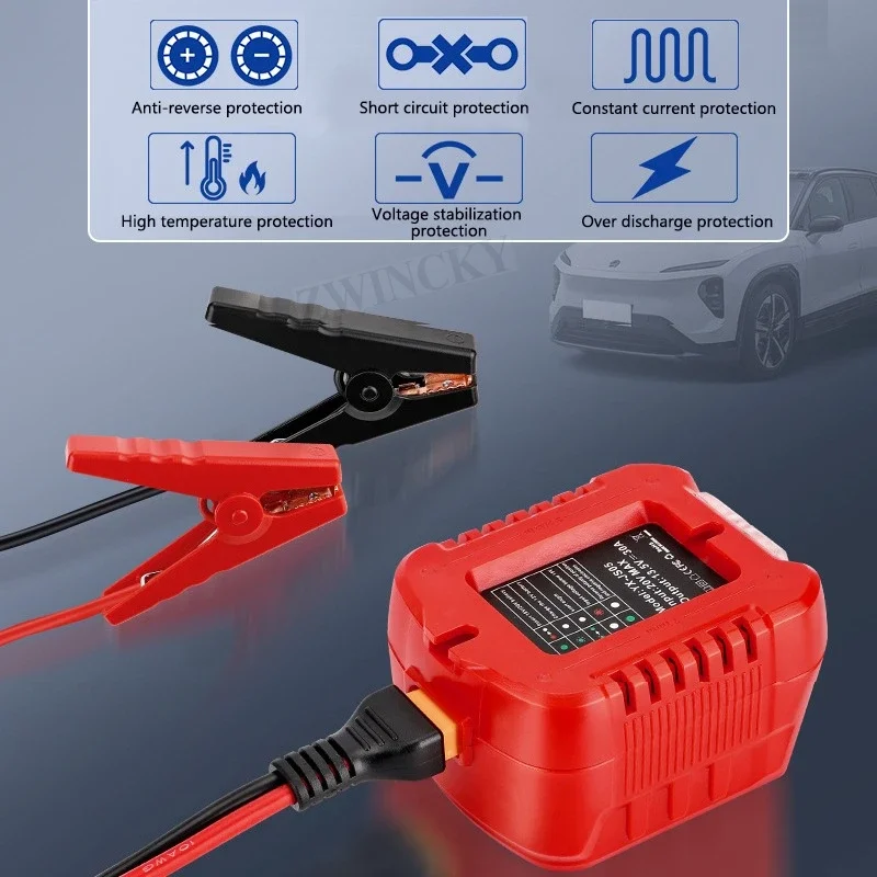 كابلات الطائر لماكيتا/ديوالت/ميلووكي/بوش 18 فولت بطارية ليثيوم أيون الانتقال بدء محول السيارات الداعم كابل شاحن سيارة الشاعل #4